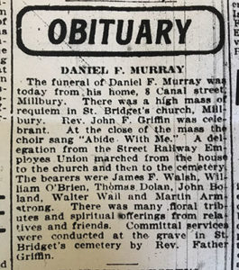 obituary of Daniel F Murray in blog on labor law